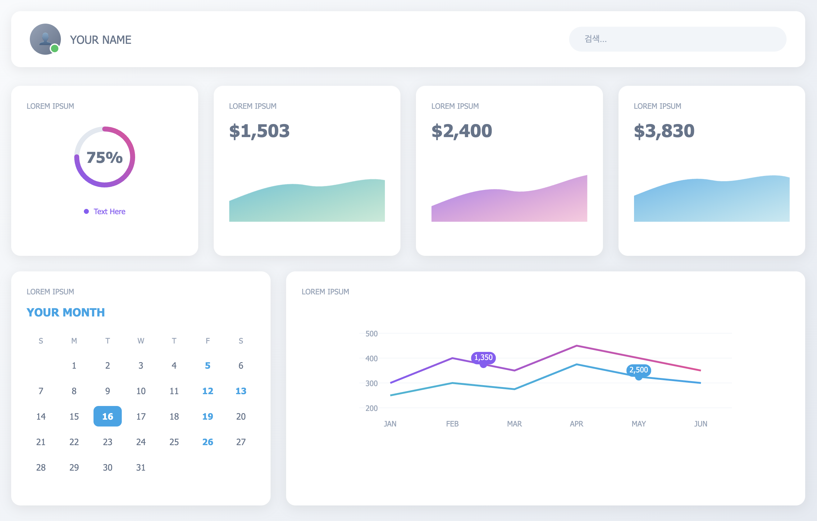 Light Clean Dashboard